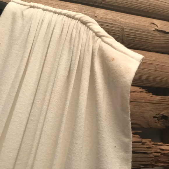 Sky off white V top with reinstones gold Belt M - Picture 9 of 10